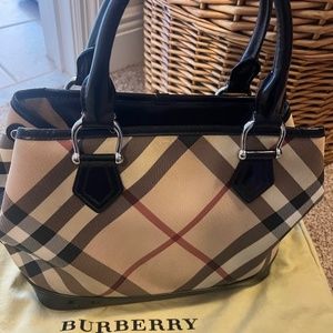Authentic Burberry Nova Check Satchel Handle